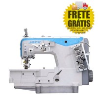 JK-W4 JACK Máquina de Costura Galoneira 5 Fios Plana Fechada Direct Drive